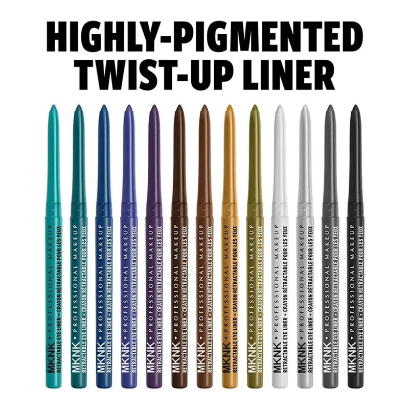 Waterproof Black Eyeliner Pencils Smudge-Proof Long-Lasting Beginner-Friendly Eye Makeup High Pigment Black White Eye Liner Pen