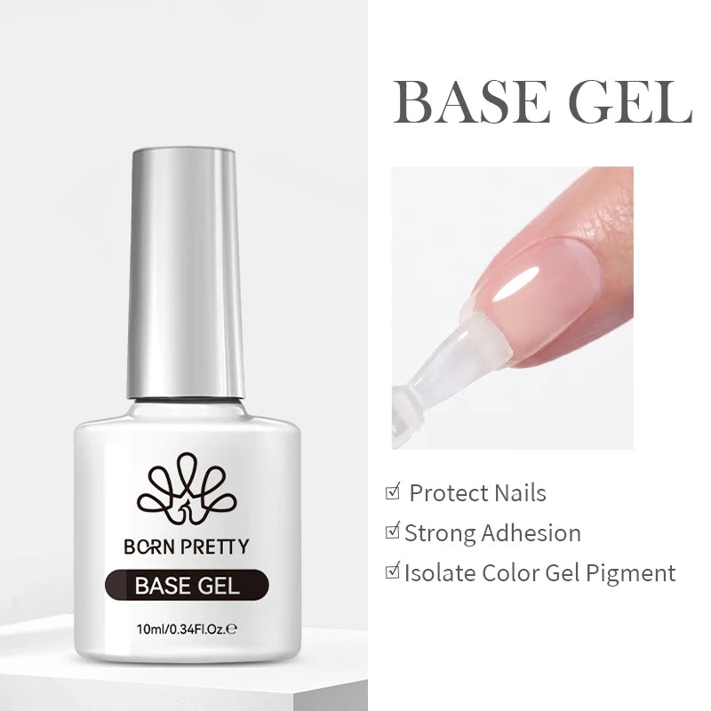 BORN PRETTY Milky White Jelly Nude Gel Nail Polish 10ml White Translucent Soak Off Gel Vernis Semi Permanent Need UV Light Cure