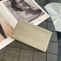 Custom Letters  Ladies Genuine Leather Ultra-thin New Minimalist Long Wallet With Automatic Closure makeup Lipstick Storage Bag