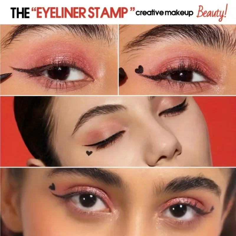 1PC Double-head Design, Waterproof, Beginner-friendly, Eyeliner Pen, Suitable for Christmas, Halloween, Valentine's Day Makeup