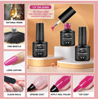Gel Nail Polish Kit With UV Nail Lamp Electric Nail Drill Machine Soak OFF Gel Nail Kit Base&Top Coat Gel Polish Nail Tools Set