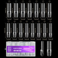150Pcs Space French Nail Dual Forms Clear Nail Extension 15 Sizes Nail Forms Reusable Nail Tips For Gel Manicure DIY Salon Tools
