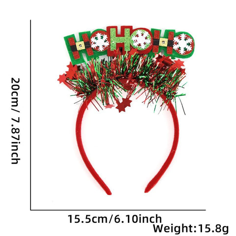 New Christmas Headwear Funny Deer Antlers Headpiece Santa Claus Hair Headband Happy New Year Merry Christmas Hair Accessories
