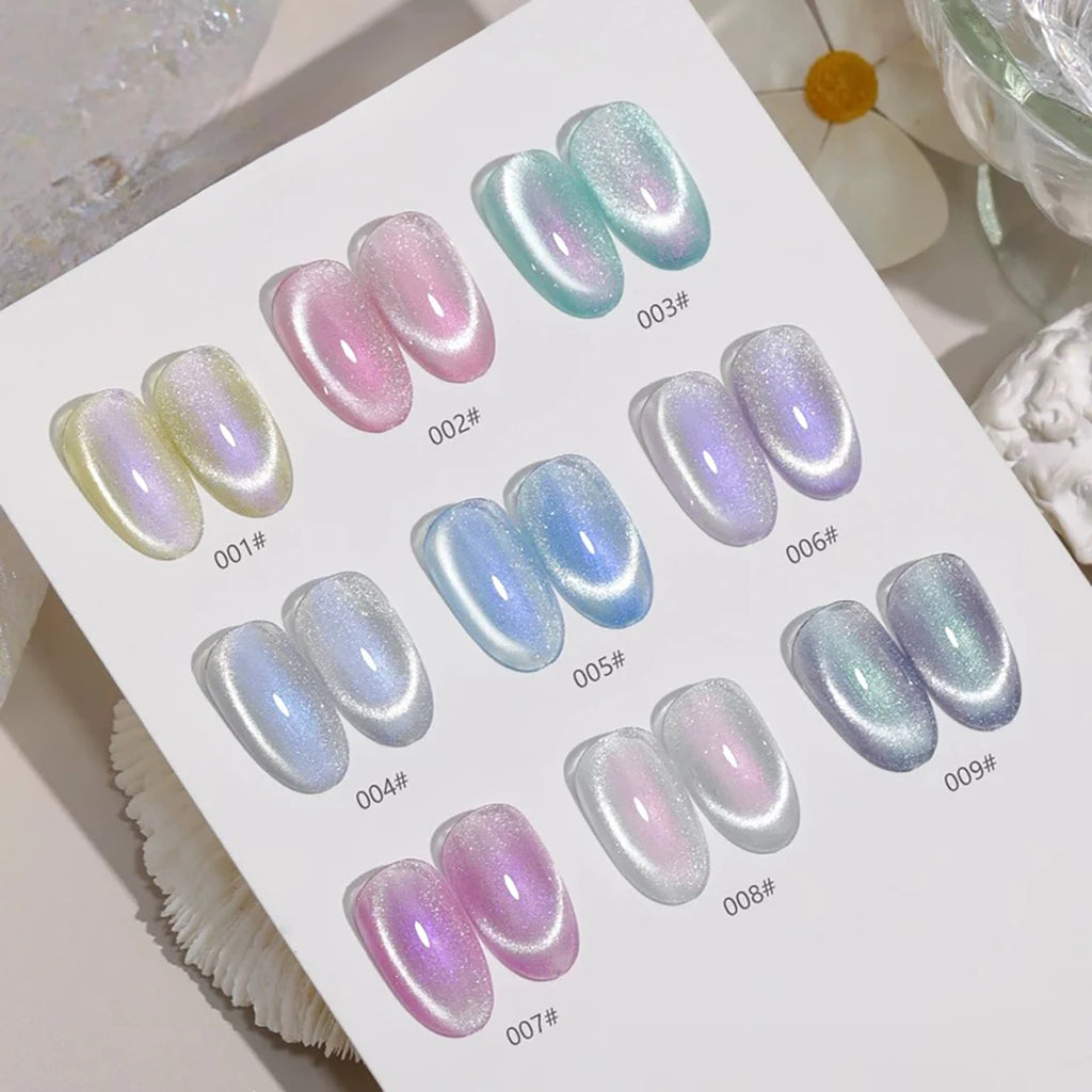12ML 1-6PCS Popular Winter Internet Celebrity Hot-selling Northern Lights Cat Eye Magnet Gel Nail Polish Nail Art Nail Supplies