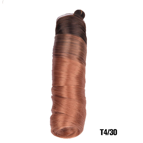 French Curls Braiding Hair Extensions Synthetic Hair Loose Wave Spiral Curl Braids High Temperature Ombre Pre Stretched Hair