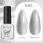 LILYCUTE 7ml Metallic Gel Nail Polish Red Chrome Effect Soak Off UV Gel Varnish Semi Permanent Nail Art Manicure Base Top Coat
