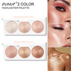 DUNUF 3-color pearlescent brightening high disc, waterproof, sweat-proof and powder-free, fine and smooth without powder flying
