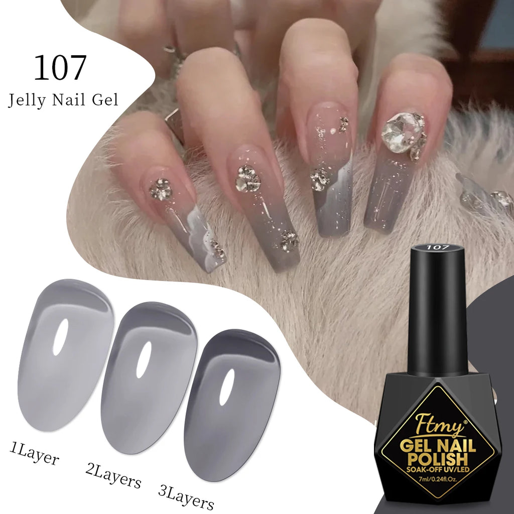 FTMY 7ML Jelly Gel Nail Polish Candy Color Gel Polish Long Lasting Nail Gel For Nail Salon - Multicolor Optional