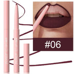 DUNUF 12 Color Velvet Matte Lipliner Pencil Waterproof Non-stick Cup Lipstick Nude Pink Lip Liner Outline Lips Contour Makeup