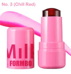 4 Colors Jelly Blush Stick Lip Balm Eyeshadow 3-in-1 Multi-Use Matte Blush Moisturize Brighten Lip Gloss Multi-Use Blush Makeup