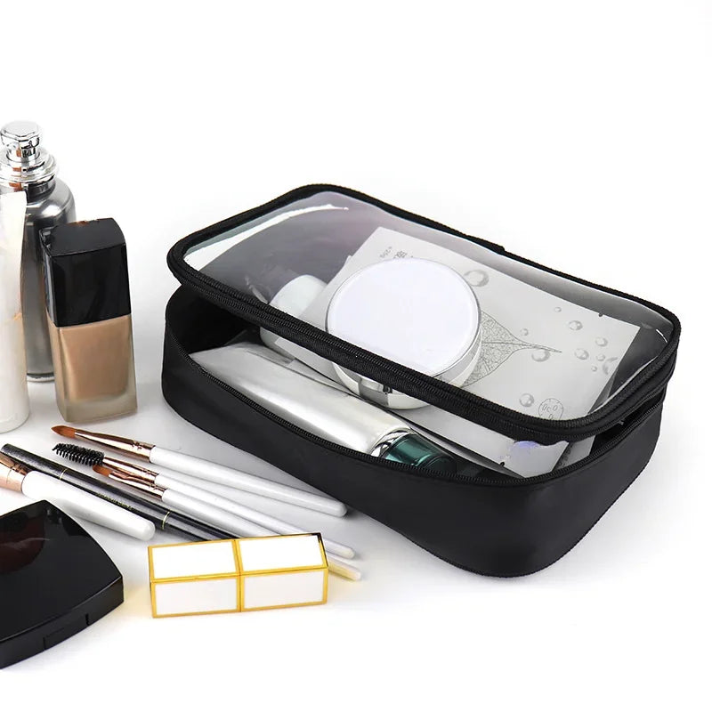Women Makeup Bag Waterproof Clear PVC Travel Cosmetic Bags Case Travel Make Up Kit Bags for Men Toiletry Brush Organizer Pouch
