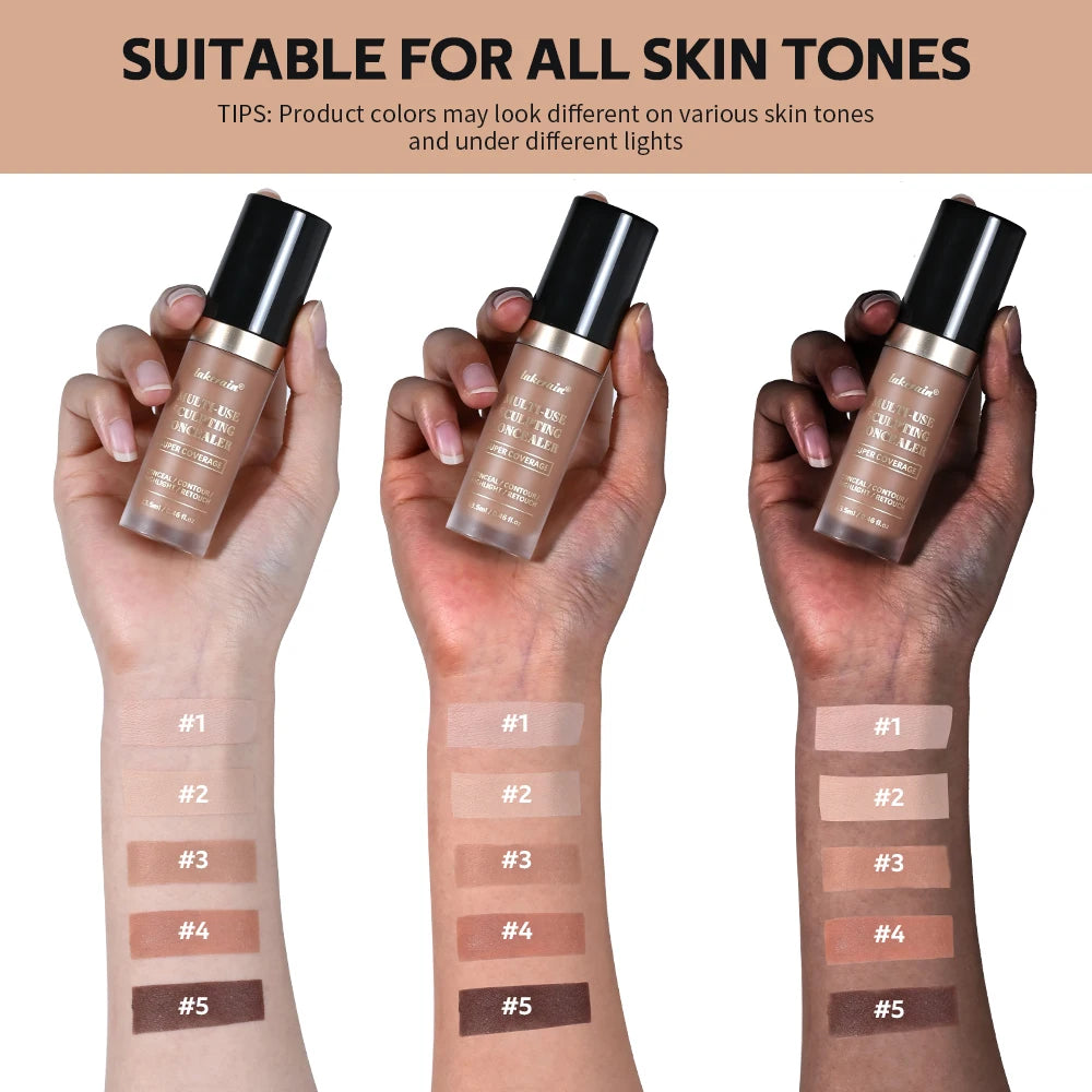 Waterproof Liquid Concealer Matte High Coverage Oil Control Cover Acne Dark Circles Foundation Modify Face Contouring Cosmetics