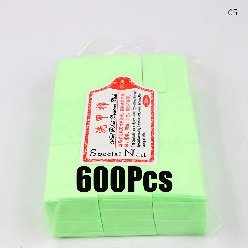 1000/500/200/180/100Pcs Profession 100% Cotton Pads For Nail Wipe Lint-Free Nail CottonGel Polish RemoverNail Art Cleaning Tools