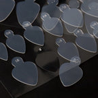 12 Pieces Crystal Nail Molds French Nail Stickers No Frosting No Paper Holder Reusable for French Manicure Extension Tool