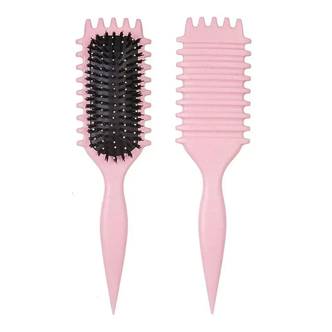 5-Piece Detangling & Styling Set: Curl Candy Bursh Curved Rat Tail Comb Edge Control Brush - Perfect for Salon-Quality Results