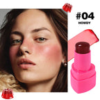 Lip and Cheek Jelly Blush Stick Lipstick Jelly Blusher Stick Makeup, Water Jelly Tint Stick, Lightweight Long Lasting Cosmetics