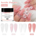 FOUR LILY Acrylic Nail Kit Nail Acrylic Powder Crystal Liquid Set With Nail Brush For Acrylic Nails Extension Carving Manicure
