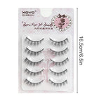 Cosplay Makeup False Eyelashes One Piece Hard Stem Baby Straight Natural Look Synthetic Fiber Strip Lashes 7-13mm C Curl Lash