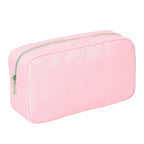 Letter Patch Custom Travel Cosmetic Bag Personalized Nylon Pouch Toiletry Bag Chenille Patch Makeup Toiletries Girl Cosmetic Bag