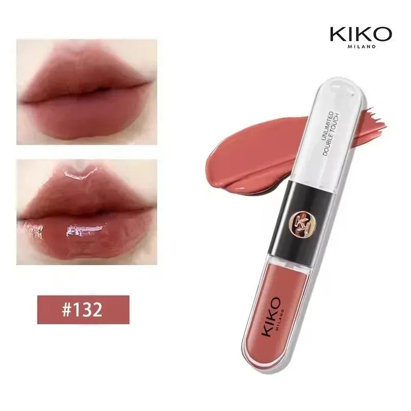 Kiko 3D Liquid Lip Glaze Transparent Lip Mirror Lipstick Nourishing Glossy Full Lips Not Fading Milk Tea Bean Paste Makeup