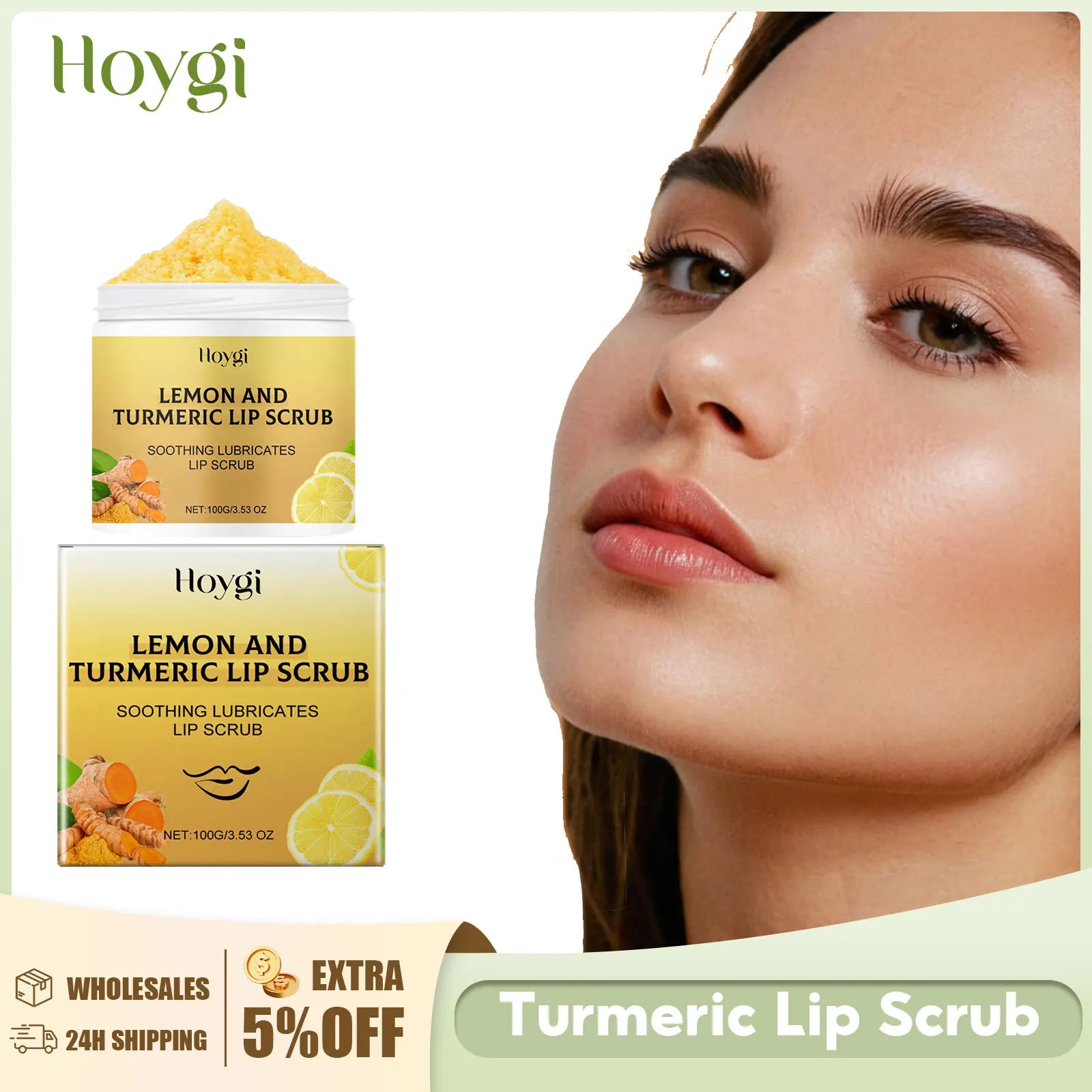 Turmeric Lip Scrub Exfoliating Dead Skin Removal Fade Lip Lines Reduce Melanin Moisturizing Nourishing Chapped Lip Care Products