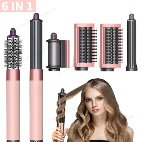 6-in-1 Hot Air Styler&Hair Dryer Brush Multi-Hair Styler Set with Auto-Wrap Curler Hair Styling Tools Gift for Women / Lovely