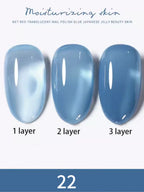 10ml 1-8pcs Milky White Quick Extension Gel Nail Polish Nude Construct Hard Semi Permanent Acrylic Extension Nail Art Varnish