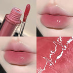 Pink Mirror Crystal Lip Gloss Makeup Water Glass Lip Glaze Plumping Waterproof Jelly Lip Tint Lipstick Moisturizing Beauty Lips