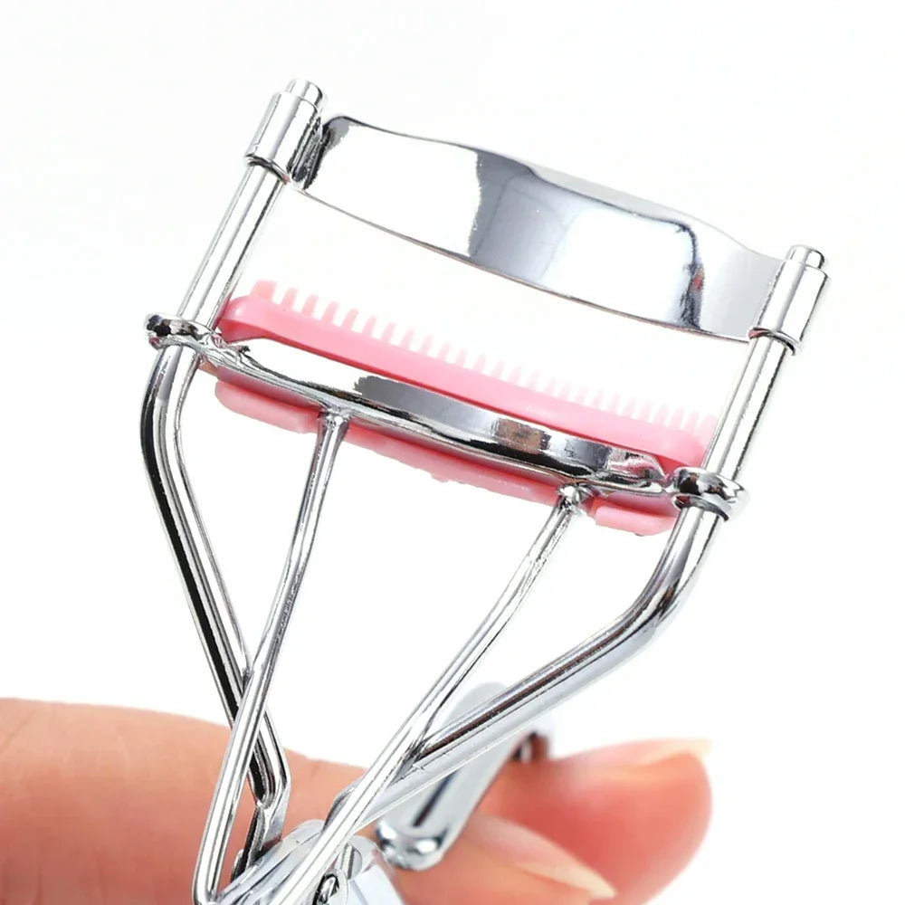 1PC Lady Professional Stainless Steel Eyelash Curler with Comb Tweezers Curling Eyelash Clip Cosmetic Eye Makeup Beauty Tools