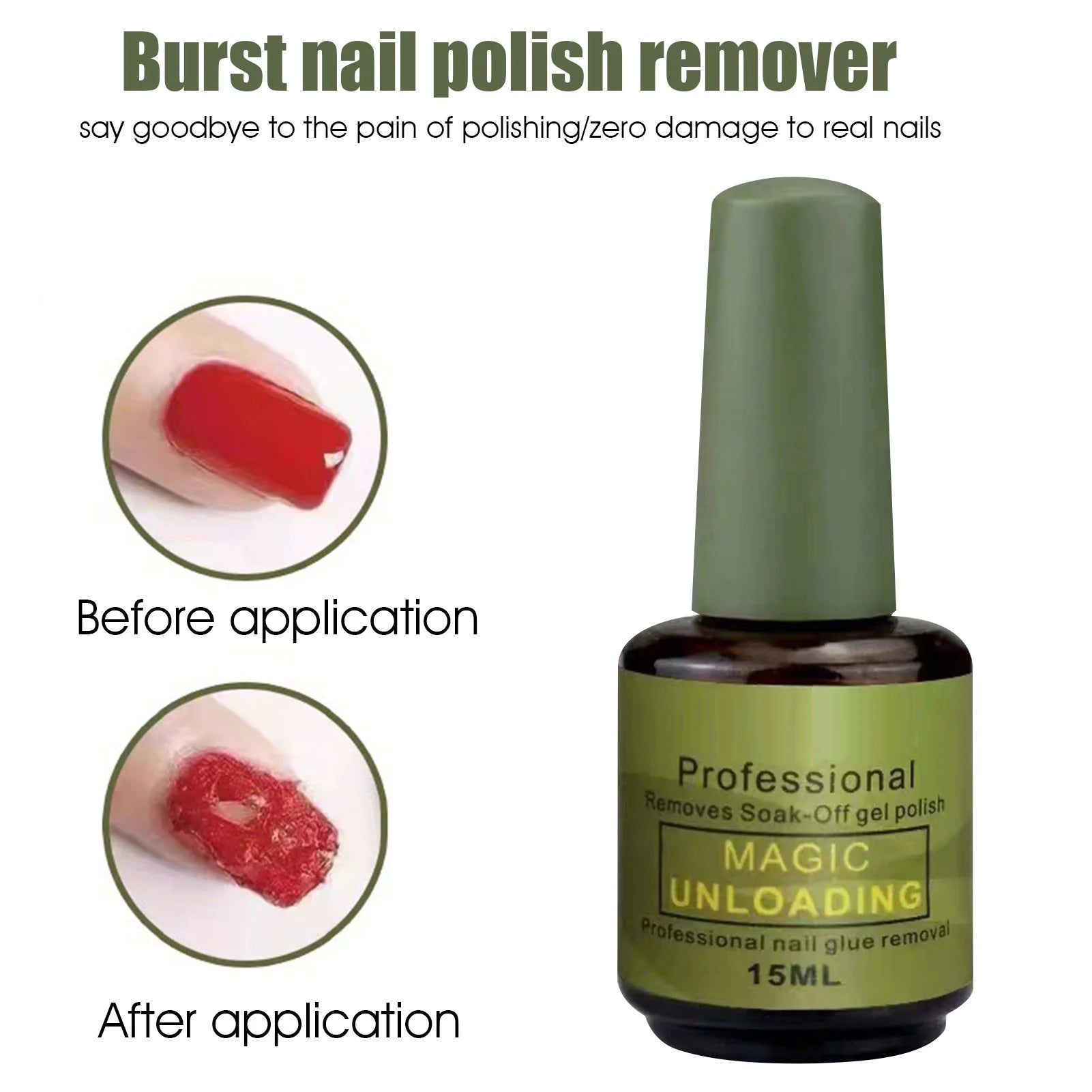 1Pcs 15ml Nail Gel Magic Remover Gel Soak Off Remover Nail Polish Delete Primer Acrylic Clean Degreaser Lacquer