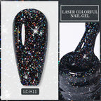 LILYCUTE 7ML Reflective Glitter Gel Nail Polish Bright Sparkling Silver Color Semi-permanent Soak Off Nail Art UV Gel Varnishes