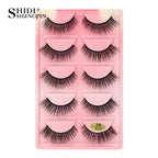 3/5 Pairs Hot Sale Natural Long 3D Mink Lashes Soft Short Faux Cils Handmade Fake Lashes Makeup Tool Eyelash Extension Maquiagem
