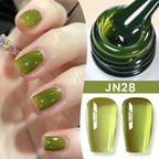 BORN PRETTY Milky White Jelly Nude Gel Nail Polish 10ml White Translucent Soak Off Gel Vernis Semi Permanent Need UV Light Cure