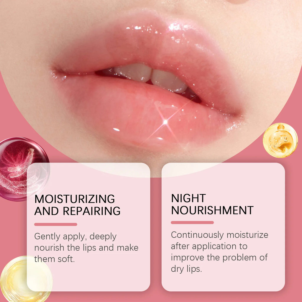 EELHOE Strawberry Moisturizing Lip Mask Lip Exfoliator Deep Nourishment Repair Lip Plumping Gloss Overnight Sleeping Lip Mask