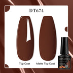 MEET ACROSS 8 Colors Mirror Gel Nail Polish Long-lasting Quick-drying Metallic Gold Silver Red Semi Permanent Varnish Nail Art