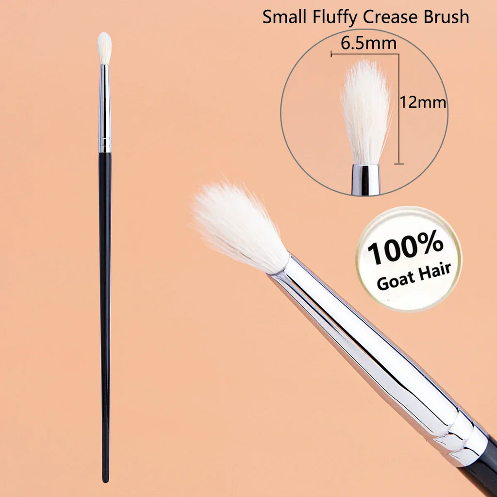 Small Crease Brush Mini Pointed Eyeshadow Blending Makeup Brush Fluffy Goat Hair / Horse Hair Precise Tapered Crease Makeup Tool