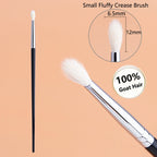 Small Crease Brush Mini Pointed Eyeshadow Blending Makeup Brush Fluffy Goat Hair / Horse Hair Precise Tapered Crease Makeup Tool