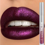 Glitter Metallic Liquid Lipstick Shimmer Easy To Color Non-stick Cup Lip Gloss Waterproof Shiny Lip Glaze Long Lasting Makeup