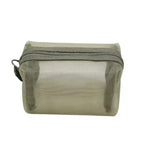 Mini Clear Nylon Mesh Cosmetic Bags Cute Women Small Lipstick Makeup Bags Pouch Data Line Key Earphone Organizer Case