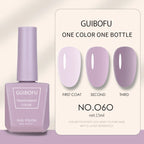 1pc 15ml Milky Jelly Nude Gel Nail Polish Transparent Colors Sheer White Pink Gel Nail Kit For Salon 68 Color