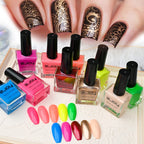10ml Nail Stamping Polish Varnish Black White Colorful Nail Printing Lacquers for Stamping Plate 30 Colors Nail Stamping Polish