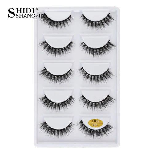 3/5 Pairs Hot Sale Natural Long 3D Mink Lashes Soft Short Faux Cils Handmade Fake Lashes Makeup Tool Eyelash Extension Maquiagem