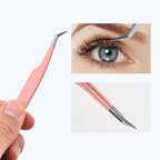 1PC Anti-static Precision Fiber Tip Tweezer Eyelash Extension Eyebrow Set Stainless Steel Beauty Precision Tweezers Makeup Tools