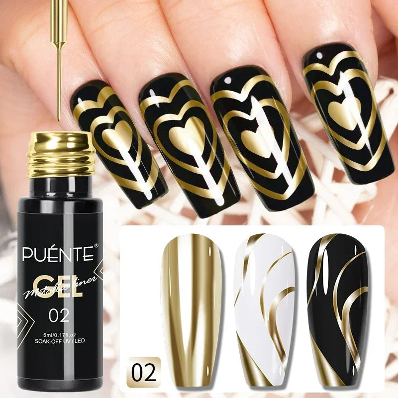PUENTE 7.5ML Sparkling Pinkish Purple Laser Cat Magnetic Gel Nail Polish Holographic Rainbow Effect Soak Off UV Nail Art Varnish