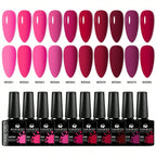 10pc Nail Gel Polish Set HEMA FREE All-Season Nails DIY Nail Art UV/LED Painting Vernis Manicure Kit Long Lasting Hybrid Gel
