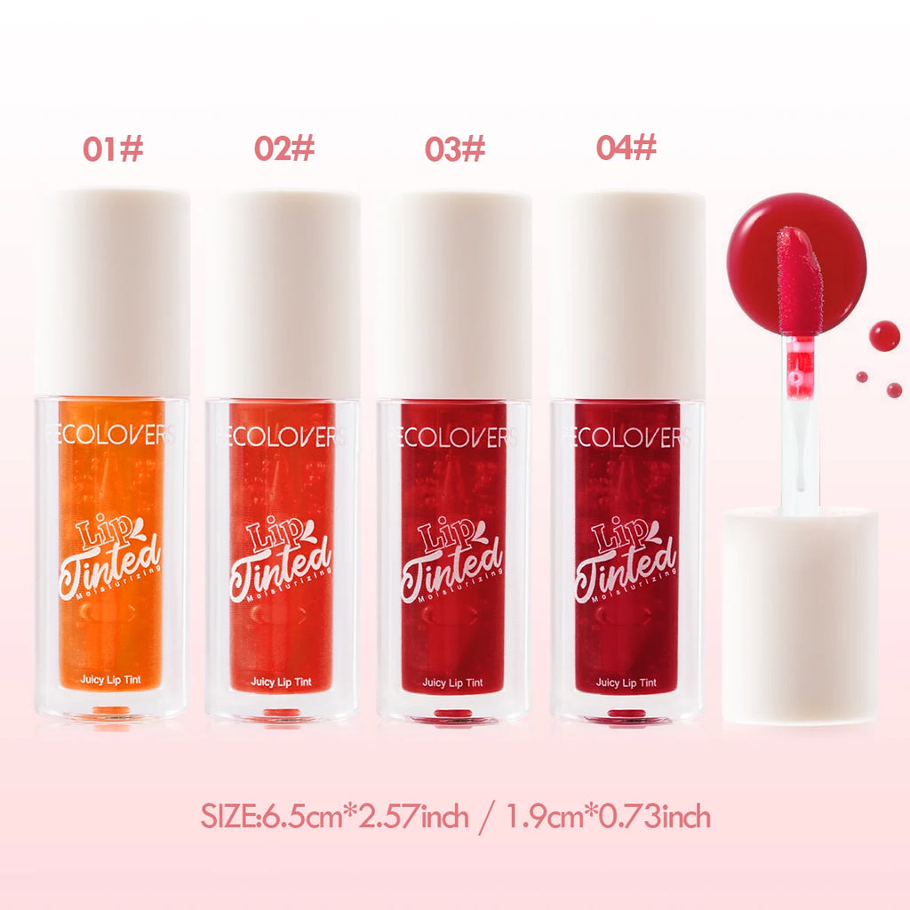 1PC Fruit Juice Lip Tint Non-stick Cup Liquid Lipstick and Blush 2 in1 Waterproof Smudge Proof Long Lasting Water Lip Stain