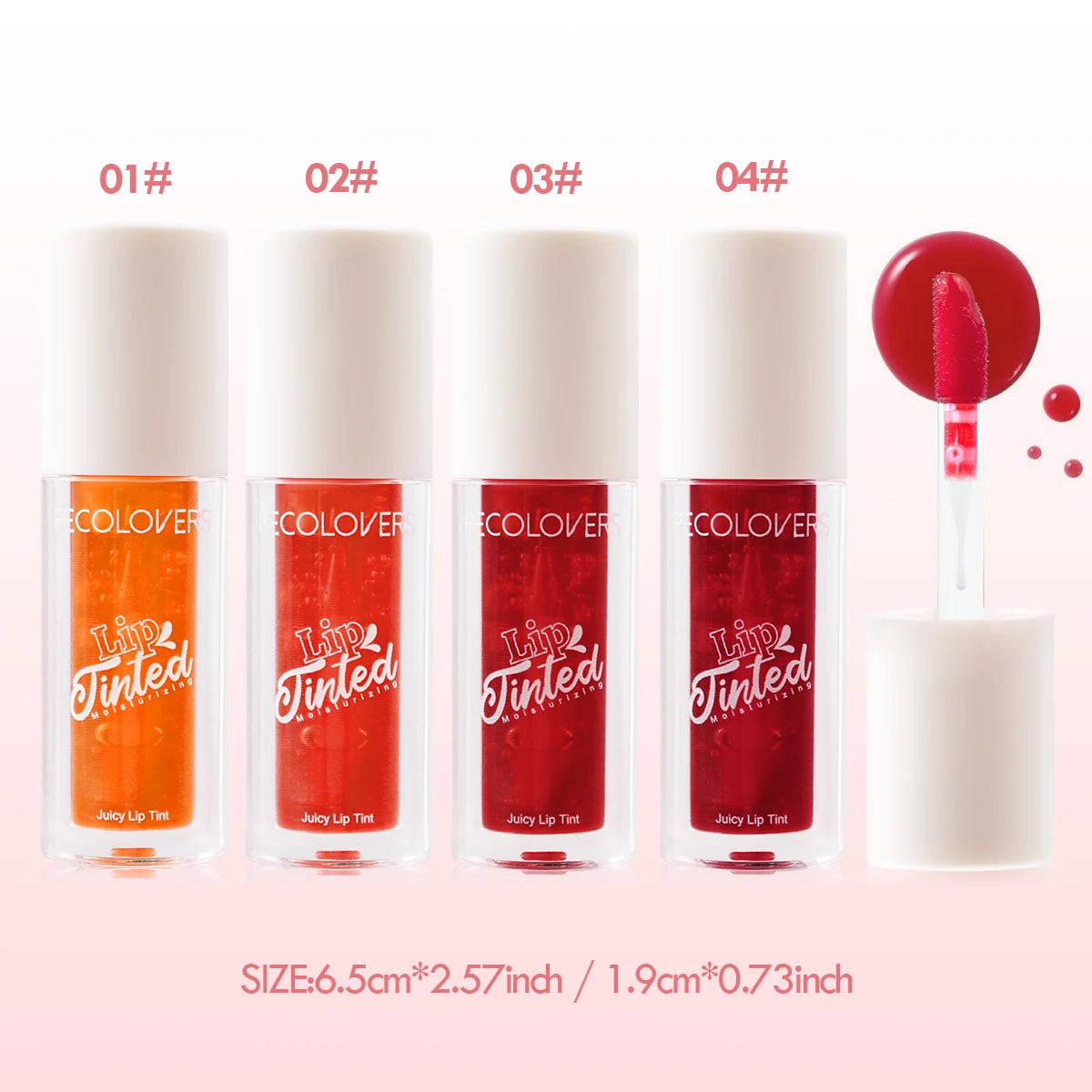 1PC Fruit Juice Lip Tint Non-stick Cup Liquid Lipstick and Blush 2 in1 Waterproof Smudge Proof Long Lasting Water Lip Stain