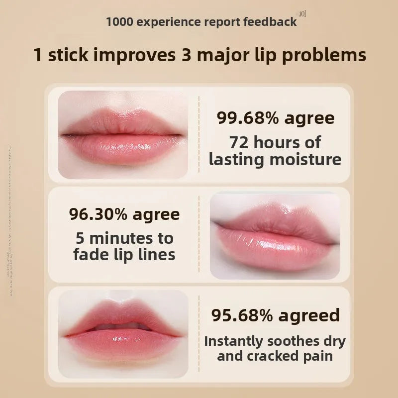 The moisturizing lip mask removes dead skin, reduces lip lines, moisturizes and repairs, and prevents dryness and cracking