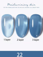 1-30pcs PSK Nude Pink Color Nail Art Ice Transparent Bare Color Nail Enamel 2026 New Net Red Popular White Gel Nail Polish