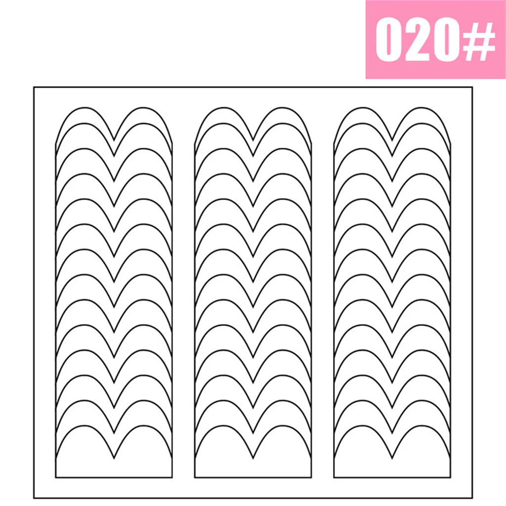 1PCS White French Manicure Strip Nails Sticker Stencil Guide French Nail Art Decals Form Fringe DIY Line Tips Decoration Tools